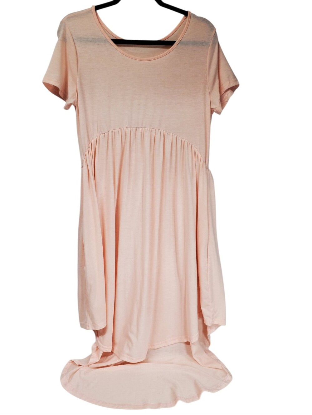 Teeshirt Dress High Low Pink Romantic Regency Whimsygoth Size Medium Cottagecore